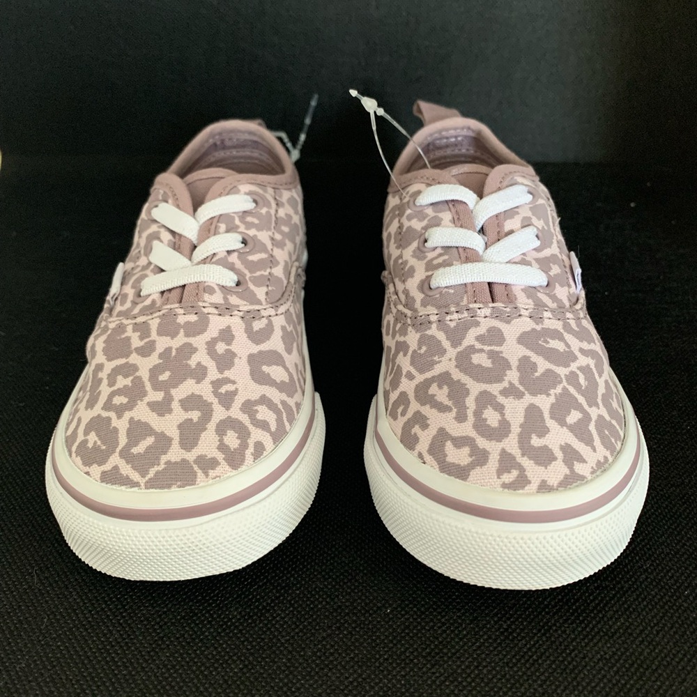 NWT- VANS Kids Sneakers with Leopard Pattern - Light Pink - Picture 4 of 9